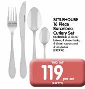 Stylehouse 16 Piece Barcelona Cutlery Set-Per Set