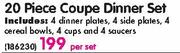 Primaries 20 Piece Coupe Dinner Set