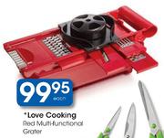 Love Cooking Red Multi-Functional Grater-Each