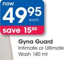 Gyna Guard Intimate Or Ultimate Wash-140ml 