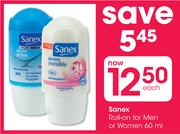 Sanex Roll-On For Men/Women-60ml Each