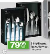 Bling/Drama Flat Cutlery Set-16 Piece