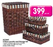 Accent 4 Piece Laundry & Storage Set