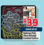 Baking Pan Plus Animal Cookie Cutter