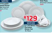 Le Cafe White Porcelain Dinner Set -16 Piece