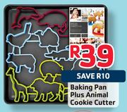 Baking Pan Plus Animal Cookie Cutter