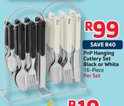 Pnp Hanging Cutlery Set Black Or White 16 Piece-Per set