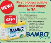 Bambo Nature Nappies Junior-42's,Maxi-50's,Maxi Plus-46's, Midi-56's