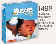 Huggies New Baby Size 2 Jumbo Pack Disposable Nappies-88's
