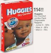 Huggies Dry Comfort Jumbo Pack Disposable Nappies-Per Pack