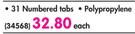 Aro File Dividers 31 Numbered Tabs