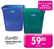 Bantex Waste Paper Bin-20L Each