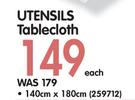 Utensils Tablecloth 140x180cm-Each