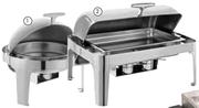 6.8L Stainless Steel Roll Top Chafing Dish-Each