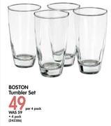 Boston Tumbler Set-Per 4 Pack