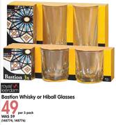 Royal Leerdam Bastion Whisky Or Hiball Glasses-Per 3 Pack