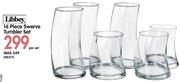 Libbey 16 Piece Swerve Tumbler Set-Per Set