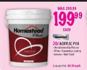Homestead Acrylic PVA-20 Ltr each