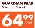 Guardian Peak Shiraz Or Merlot-750ml