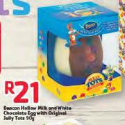 Beacon Hollow Milk & White Chocolate Egg With Original Jolly Tots-90g
