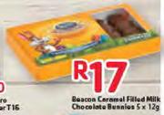  Beacon Caramel Filled Milk Chocolate Bunnies-5 x 12g