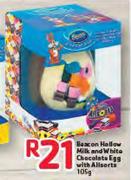  Beacon Hollow Milk & White Chocolate Egg With Allsorts-105g