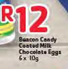 Beacon Candy Coated Milk Chocolate Eggs-6 x 10g