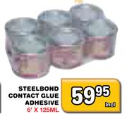 Steelbond Contact Glue Adhesive-6x125ml