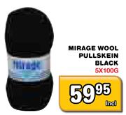 Mirage Wool Pullskein Black-5x100g
