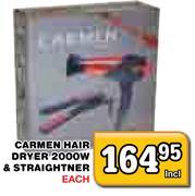 Carmen Hair Dryer 2000W & Straightner Each