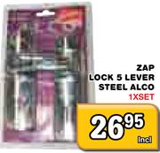 Zap Lock 5 Lever Steel Alco