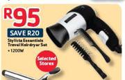 Stylists Essentials 1200W Travel Hairdryer Set