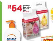 Johnson's Baby Wipes Assorted-240s Per Pack