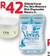 Gillete Venus Pro Skin Moisture Rich Disposable Razers-2's