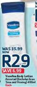 Vaselline Body Lotion Assorted (Excludes Even Tone And Arming)-400ml