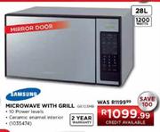 Samsung Microwave with Grill-28 Ltr (GE103MB)