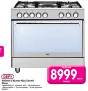 Defy 900mm 5 Burner Gas/Electric Stove DG5161