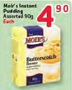 Moir's Instant Pudding Assorted -90g