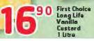 First Choice Long Life Vanilla Custard-1L