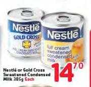 Nestle Or Gold Cross Sweetened Condensed Milk-385g Each
