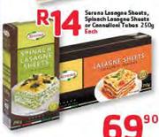 Sarena Lasagne Sheets,Spinach Lasagne Sheets Or Cannelloni Tubes 250g-Each