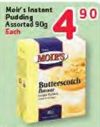 Moir's Instant Pudding Assorted-90g Each