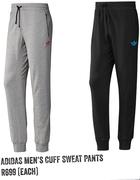 Adidas Men's Cuff Sweat Pants-Each