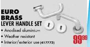 Euro Brass Lever Handle Set