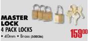 Master Lock 4 Pack Locks