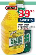 Wynn's Cleen Green Original Or Lemon-2L Each