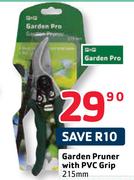 PnP Garden Pruner With PVC Grip 215mm