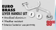 Euro Brass Lever Handle Set