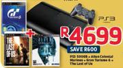 PS3 500GB+ Alien Colonial Marines+ Gran Turismo 6+ The Last Of Us