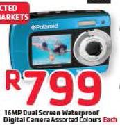 Polaroid 16MP Dual Screen Waterproof Digital Camera Assorted Colours-Each
